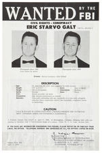 MARTIN LUTHER KING JR.'s ASSASSIN FBI WANTED POSTERS 442 & 442A APRIL 17/19, 1968.