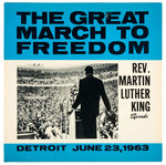 "REV. MARTIN LUTHER KING SPEAKS DETROIT JUNE 23, 1963" RECORD WITH 1ST VERSION OF "I HAVE A DREAM."