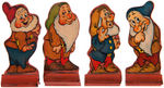 SNOW WHITE AND THE SEVEN DWARFS RARE SEIBERLING FIGURE SET.