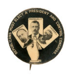 ROOSEVELT 1904 HAND OF CARDS PENNSYLVANIA COATTAIL TRIGATE CLASSIC BUTTON.