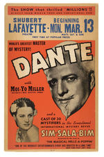 "DANTE" THE MAGICIAN MAGIC SHOW WINDOW CARD.