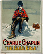 CHARLIE CHAPLIN "THE GOLD RUSH" WINDOW CARD.