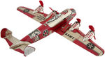 "MARX MILITARY AEROPLANE - FLYING FORTRESS" BOXED WIND-UP WARPLANE.