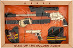 "GUNS OF THE GOLDEN AGENT" BOXED WEAPONS SET.