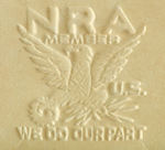 NRA LOGO HAND OPERATED DEVICE TO EMBOSS LETTERS, DOCUMENTS, ETC.