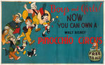 "PINOCCHIO CIRCUS" LINEN SIGN.