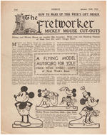 ENGLISH "HOBBIES" JANUARY, 1931 MAGAZINE WITH MICKEY MOUSE COVER.