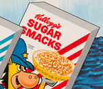 KELLOGG'S RETAILER'S PROMO POSTER WITH TONY THE TIGER, TOUCAN SAM, SUGAR POPS PETE & QUICK-DRAW.