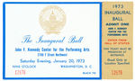 "RICHARD NIXON" AUTOGRAPH ON COMPLETE TICKET TO HIS INAUGURAL BALL AND MORE.