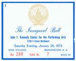 "RICHARD NIXON" AUTOGRAPH ON COMPLETE TICKET TO HIS INAUGURAL BALL AND MORE.