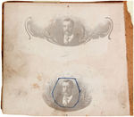 "TEDDY" ROOSEVELT CIGAR LABELS IN PRINTERS PROGRESSIVE PROOF FOLDERS (THREE) 1908.