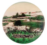 "MACKINAC ISLAND" TINTED REAL PHOTO MIRROR BY CRUVER.