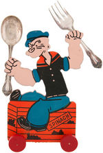 "POPEYE THE SAILOR 2-PIECE EDUCATOR SET" BOXED SILVERPLATE SET.