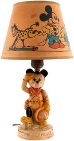 "MICKEY MOUSE" SCOUT LA MODE LAMP & ORIGINAL SHADE.