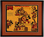 MICKEY MOUSE POST TOASTIES FRAMED CEREAL BOX BACKS LOT.