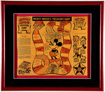 MICKEY MOUSE POST TOASTIES FRAMED CEREAL BOX BACKS LOT.