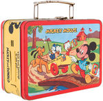 "MICKEY MOUSE - DONALD DUCK" METAL LUNCHBOX & THERMOS.