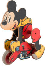 MICKEY MOUSE WIND-UP MOTORCYCLE CHAD VALLEY TOY.