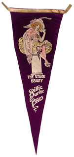 STAGE PERFORMER BILLIE BURKE/WIZARD OF OZ STAR "BILLIE BURKE  POSES" PENNANT GROUP.