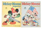 "MICKEY MOUSE MAGAZINE" PAIR.