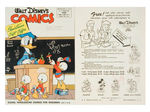 "WALT DISNEY'S COMICS & STORIES" PROMOTIONAL FOLDER AND INSERT.