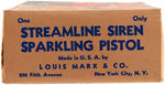 MARX BOXED "STREAMLINE SIREN SPARKLING PISTOL."