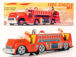 "BATTERY OPERATED MYSTERY ACTION FIRE ENGINE NO. 1."