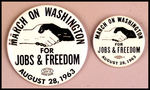 FIRST MAJOR CIVIL RIGHTS 1960 MARCH BUTTON PAIR.