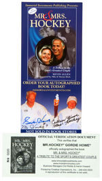 GORDON & COLLEEN HOWE "MR. & MRS. HOCKEY" SIGNED BOOK.