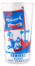 DR. SEUSS "SEUSS NAVY - FIFTH ANNUAL MANOEUVRES" GLASS.