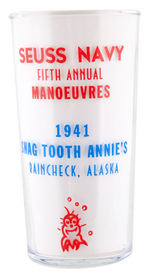 DR. SEUSS "SEUSS NAVY - FIFTH ANNUAL MANOEUVRES" GLASS.