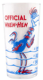 DR. SEUSS "SEUSS NAVY - OFFICIAL WHEN-HEN" ESSO GLASS & "MEET GUS!" BUTTON.