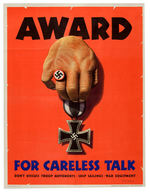 WWII "CARELESS TALK" POSTER PAIR.