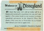 WALT DISNEY SIGNED "DISNEYLAND" TICKET PAPER.