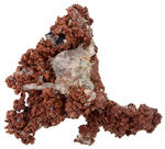 COPPER CRYSTALS WITH QUARTZ SPECIMEN.