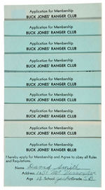 "BUCK JONES' RANGERS CLUB" LOT.