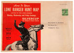 "LONE RANGER HUNT MAP" SILVERCUP BREAD PREMIUM WITH ENVELOPE.