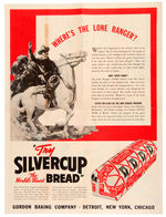 "LONE RANGER HUNT MAP" SILVERCUP BREAD PREMIUM WITH ENVELOPE.