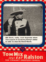 "TOM MIX WESTERN MOVIE - RUSTLERS ROUND-UP" PREMIUM CARDBOARD MECHANICAL VIEWER.