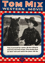 "TOM MIX WESTERN MOVIE - RUSTLERS ROUND-UP" PREMIUM CARDBOARD MECHANICAL VIEWER.