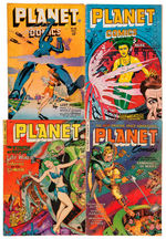 PLANET COMICS LOT OF FIVE ISSUES.