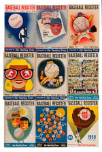 “BASEBALL REGISTER” 1940-1960 COMPLETE SET OF 22.