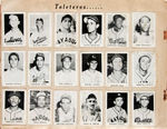 1949-1950 TOLETEROS ALBUM WITH 197 CARDS INCLUDING HILTON SMITH & WILLARD BROWN.