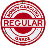 "NORTH CAROLINA - REGULAR GRADE" GAS PUMP SIGN.