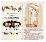 "BEN-HUR CIGARS THEY SATISFY" RISQUE TRADE CARD FOLDER.