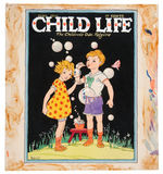 FRANCIS KIRN “CHILD LIFE” 1930 MAGAZINE COVER COLOR ORIGINAL ART.