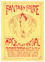 "FANTASY FAIRE AND MAGIC MUSIC FESTIVAL" CONCERT POSTER.