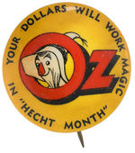 RARE "OZ" 1939 DEPARTMENT STORE PROMO BUTTON.