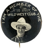 TOM MIX RARE CLUB BUTTON AND ONLY TWO KNOWN TO US.