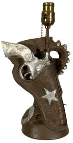 HUBLEY TEXAN GUN/HOLSTER STORE DISPLAY LAMP.